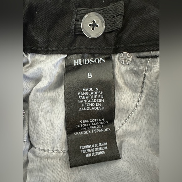 Hudson Kids Washed Black High Rise Straight Jeans Non Wear-Thru Distressing NWT - Picture 7 of 13
